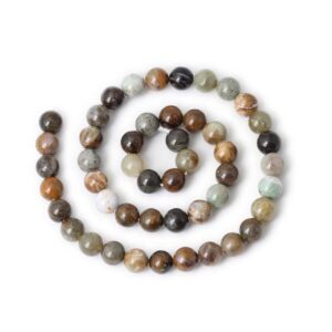 6mm-10mm Natural Ocean Jasper Smooth and Round Stone Beads,15 inches one strand 6mm-10mm Natural Ocean Jasper Smooth and Round Stone Beads,15 inches one strand