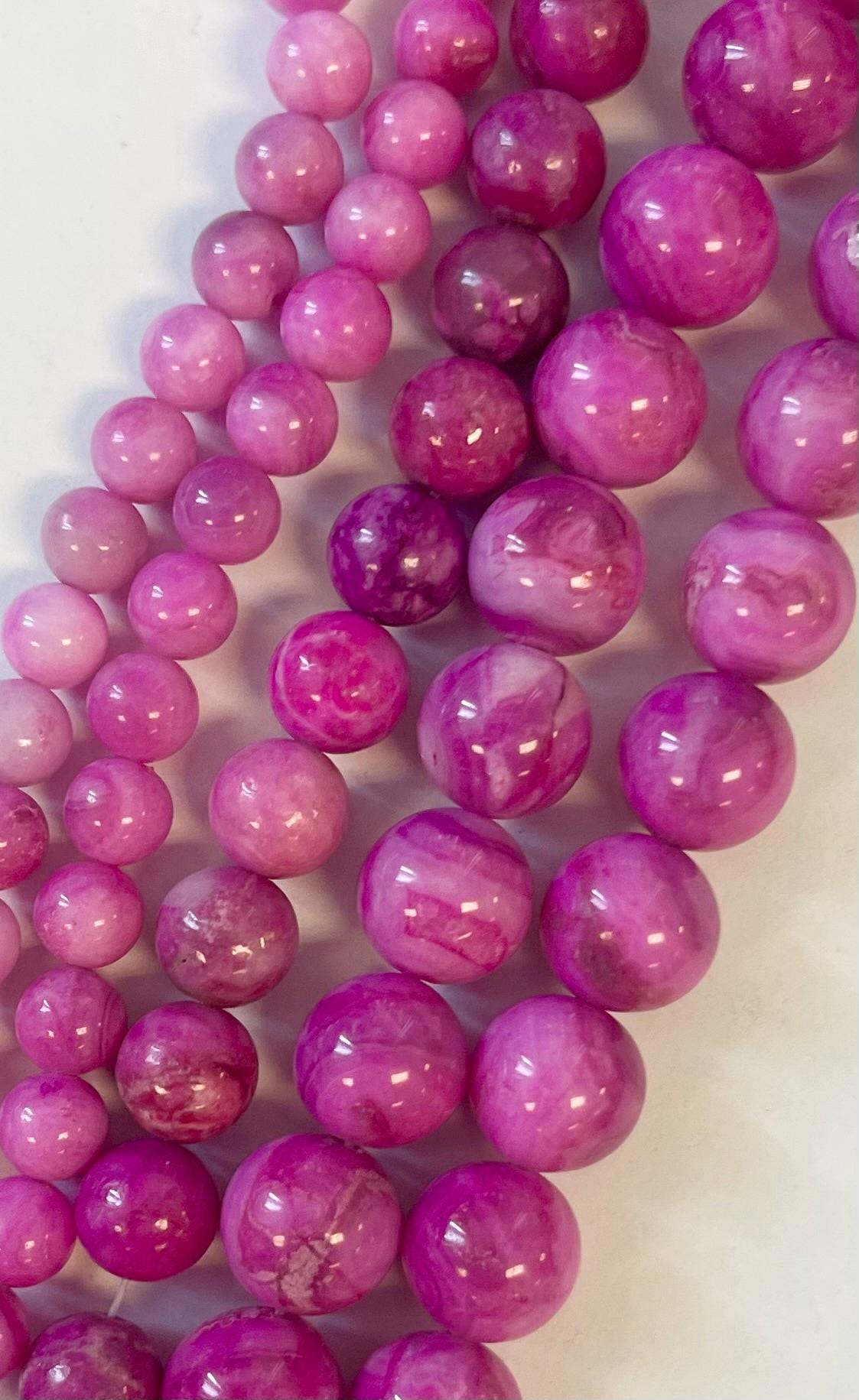 Ocean Jasper 6mm 8mm 10mm Round Gemstone Beads -15.5 Inch Strand
