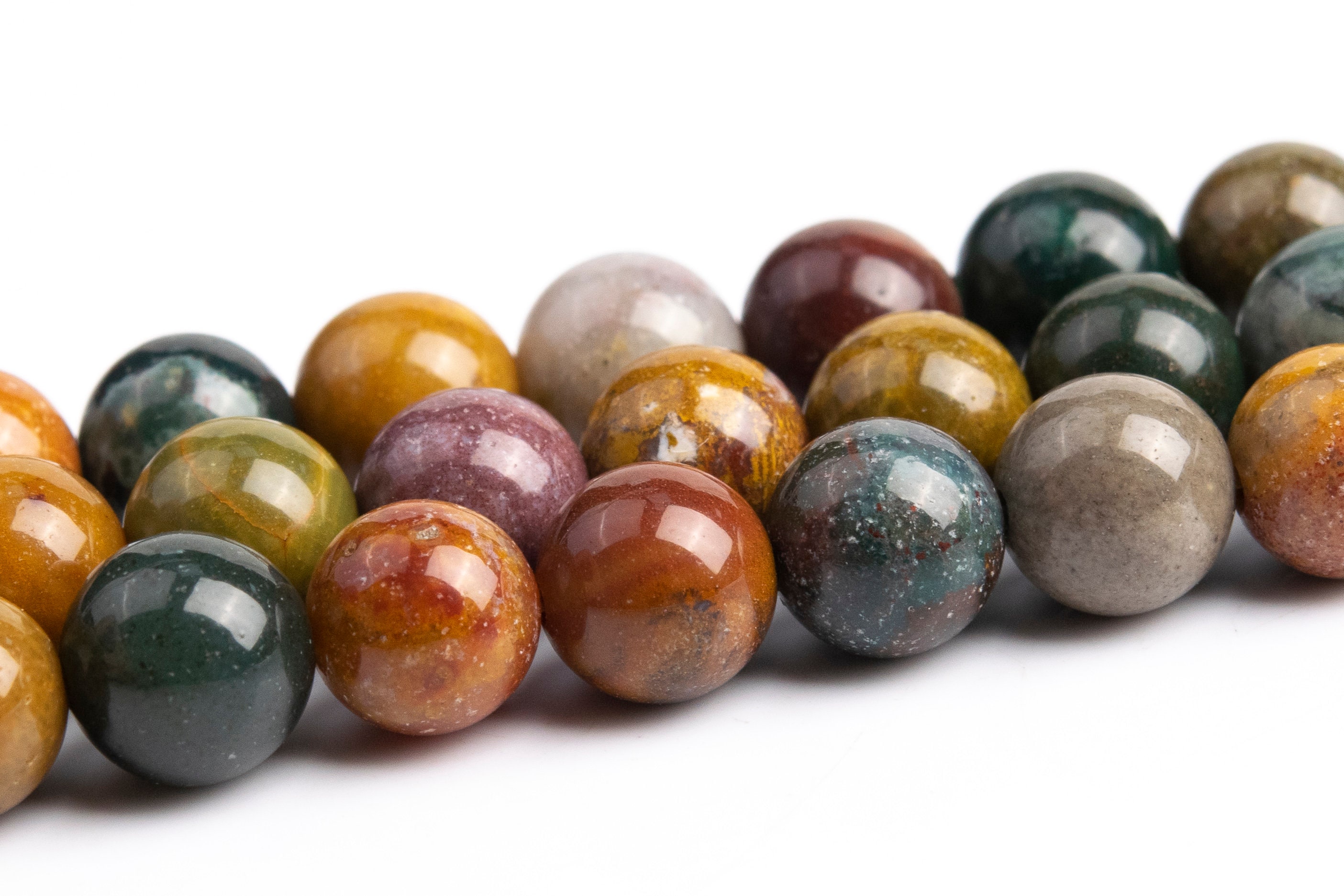 6mm Africa Ocean Jasper Beads Grade Aaa Genuine Natural Gemstone Round Loose Beads 15" / 7.5" Bulk Lot Options(102999)
