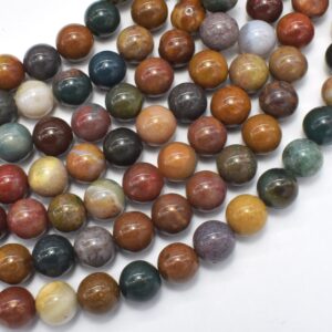 Ocean Jasper, 8mm, Round, 15 Inch, Full strand, Approx. 45 beads, Hole 1mm (330054016) Ocean Jasper, 8mm, Round, 15 Inch, Full strand, Approx. 45 beads, Hole 1mm (330054016)