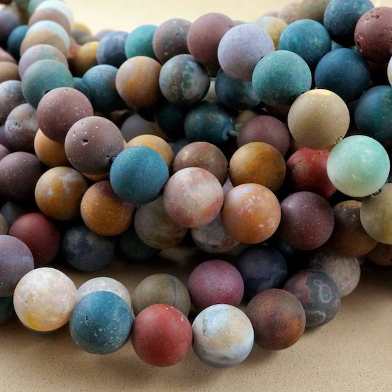 Ocean Jasper Beads (round)(matte)(6mm)(8mm)(10mm)(16"strand)