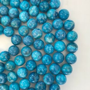 Blue Ocean Jasper 12mm Round Gemstone Bead-- -15.5 inch strand- Blue Ocean Jasper 12mm Round Gemstone Bead-- -15.5 inch strand-