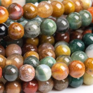 Genuine Natural Ocean Jasper Gemstone Beads 4MM Multicolor Round AAA Quality Loose Beads (109951) Genuine Natural Ocean Jasper Gemstone Beads 4MM Multicolor Round AAA Quality Loose Beads (109951)