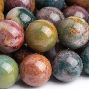 Genuine Natural Ocean Jasper Gemstone Beads 12MM Multicolor Round AAA Quality Loose Beads (111284) Genuine Natural Ocean Jasper Gemstone Beads 12MM Multicolor Round AAA Quality Loose Beads (111284)