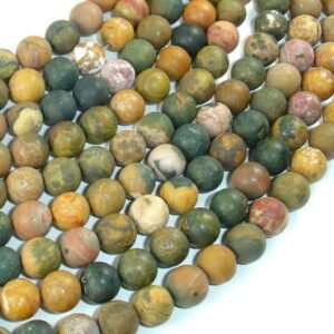 Matte Ocean Jasper, 8mm, Round, 16 Inch, Full strand, Approx. 50 beads, Hole 1mm (330054018) Matte Ocean Jasper, 8mm, Round, 16 Inch, Full strand, Approx. 50 beads, Hole 1mm (330054018)