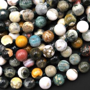 Natural Ocean Jasper Smooth Round Beads 7mm 8mm 10mm 11mm 12mm 14mm 15.5" Strand Natural Ocean Jasper Smooth Round Beads 7mm 8mm 10mm 11mm 12mm 14mm 15.5" Strand