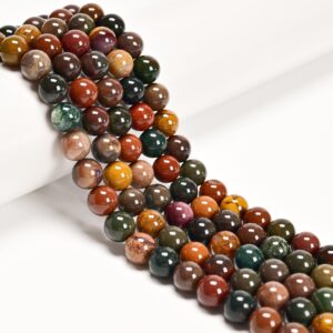 New Natural Ocean Jasper Smooth Round Beads Size 6mm 8mm 10mm 15.5'' Strand New Natural Ocean Jasper Smooth Round Beads Size 6mm 8mm 10mm 15.5'' Strand
