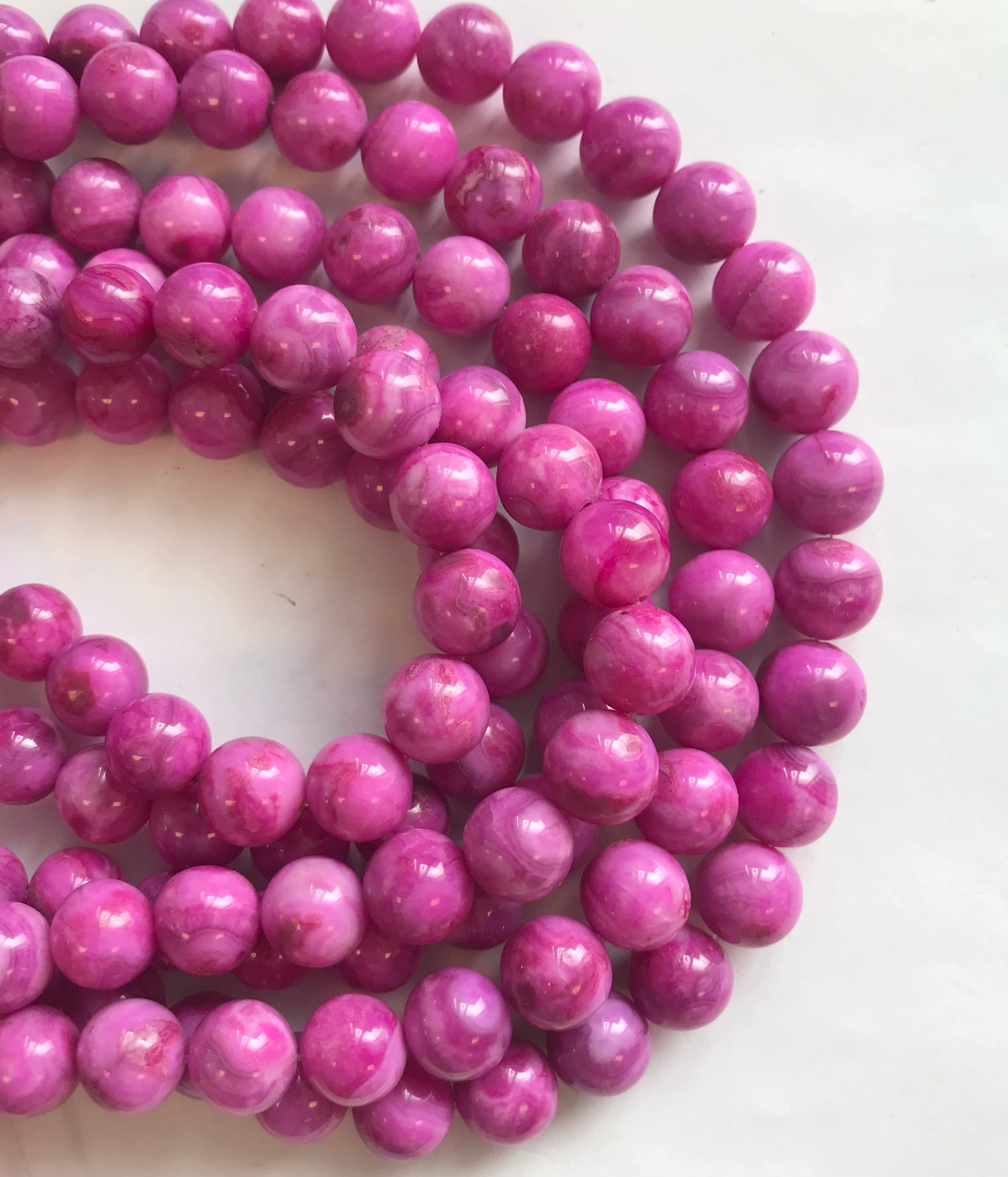 Pink Ocean Jasper 10 Mm 12mm 14mm Round Gemstone Beads--15.5 Inch Strand Pink Ocean Jasper 10 Mm 12mm 14mm Round Gemstone Beads--15.5 Inch Strand