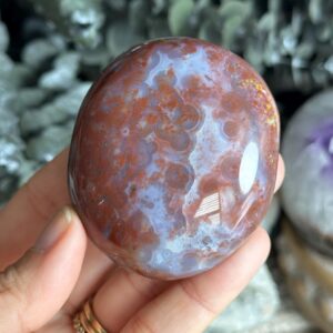8th Vein Ocean Jasper Palmstone, Marovato, Jelly Oj 8th Vein Ocean Jasper Palmstone, Marovato, Jelly Oj