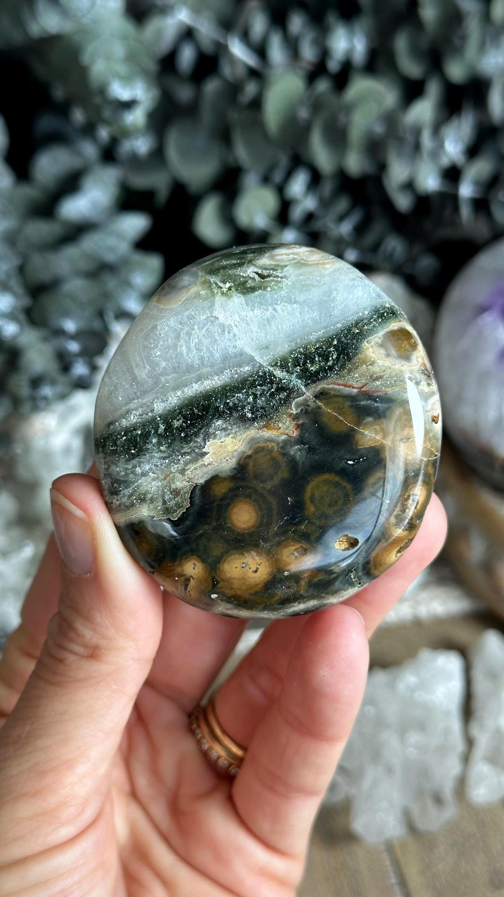 8th Vein Ocean Jasper Palmstone, Marovato, Jelly Oj