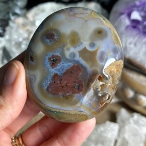 8th Vein Jelly Ocean Jasper Palmstone, Marovato, Jelly Oj
