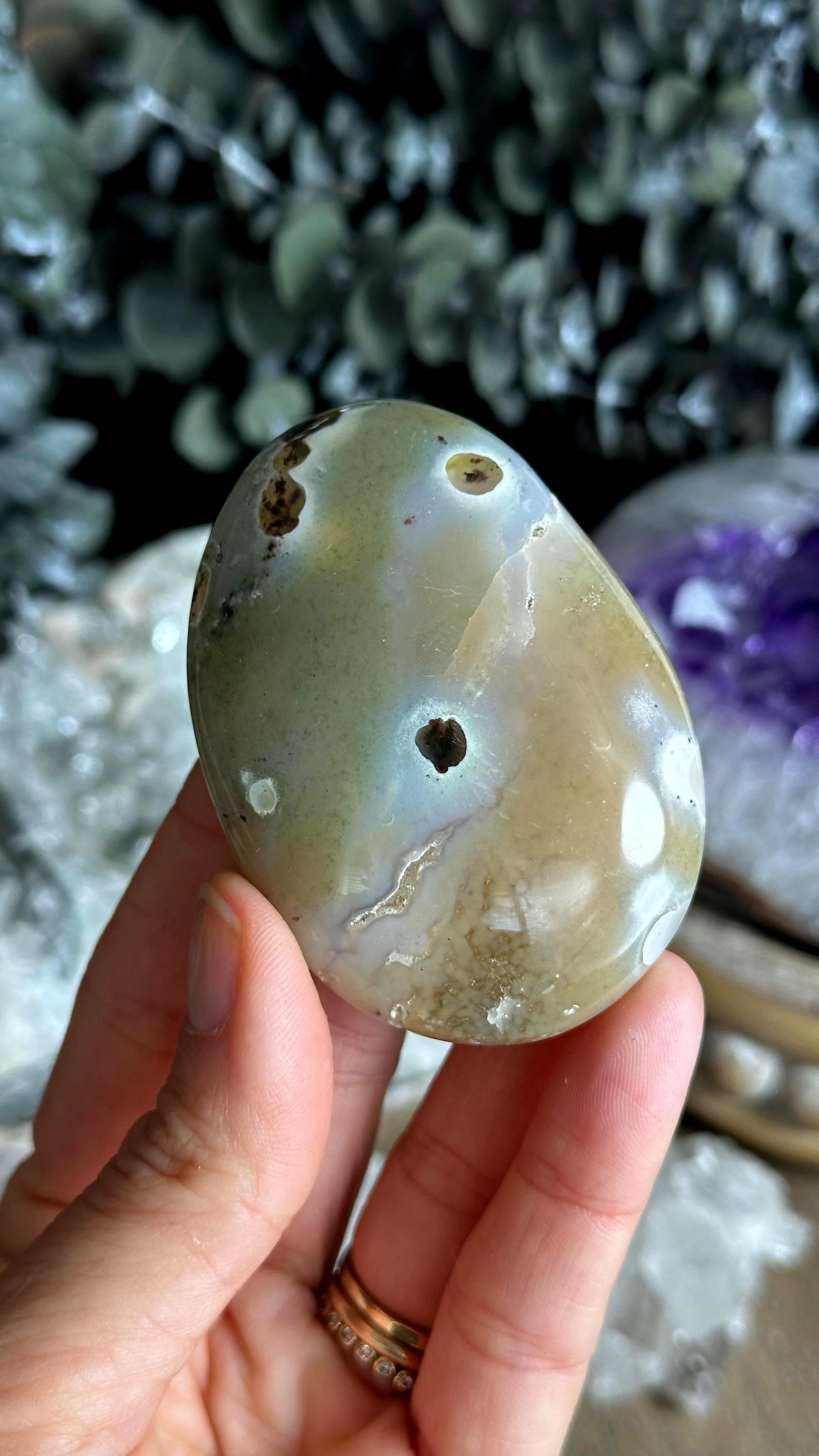 8th Vein Jelly Ocean Jasper Palmstone, Marovato, Jelly Oj