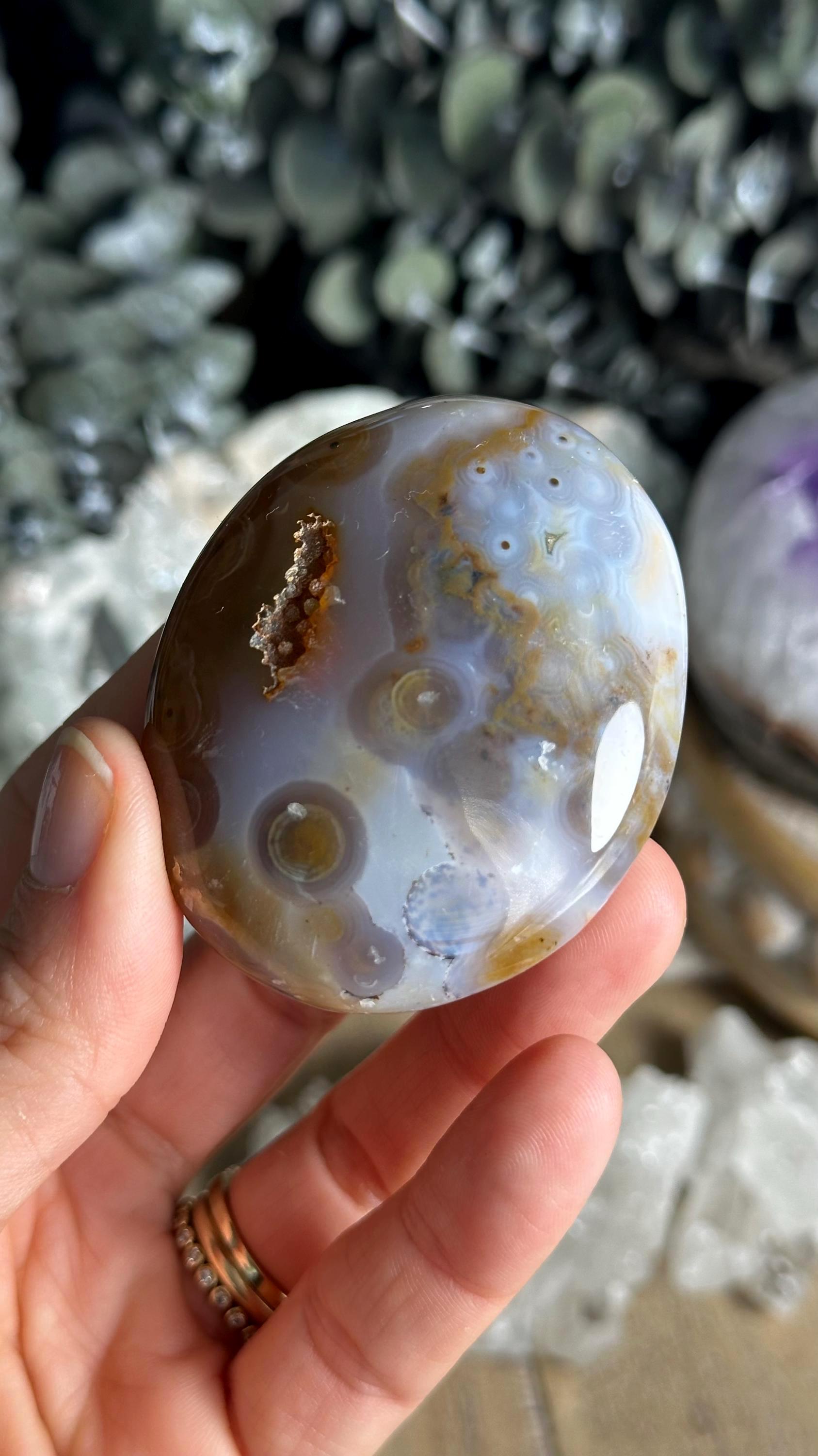 8th Vein Jelly Ocean Jasper Palmstone, Marovato, Jelly Oj