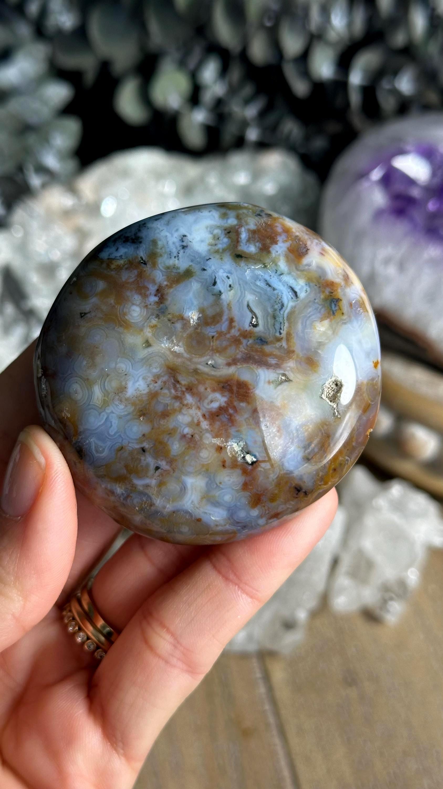 8th Vein Jelly Ocean Jasper Palmstone, Marovato, Jelly Oj