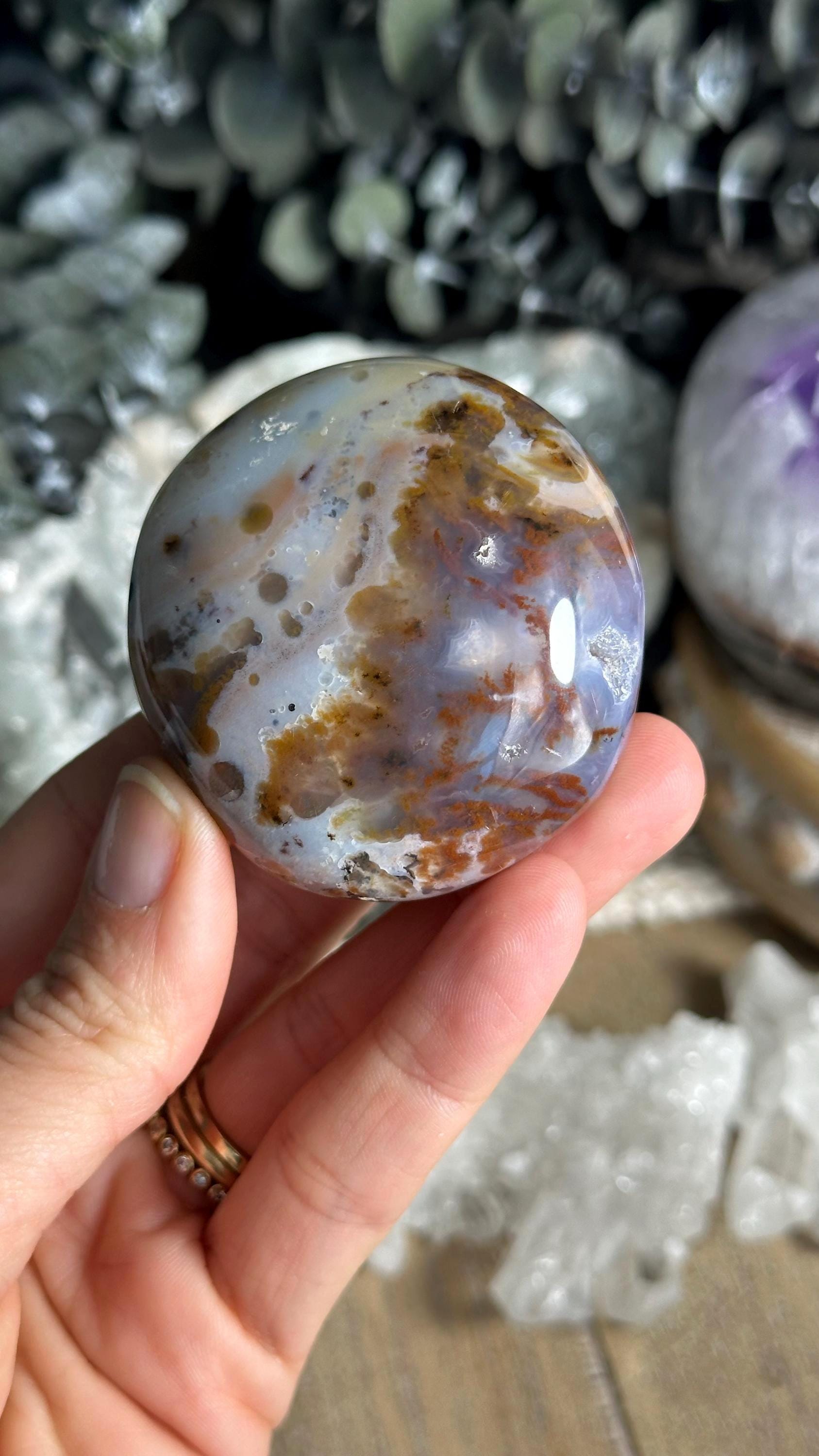 8th Vein Jelly Ocean Jasper Palmstone, Marovato, Jelly Oj
