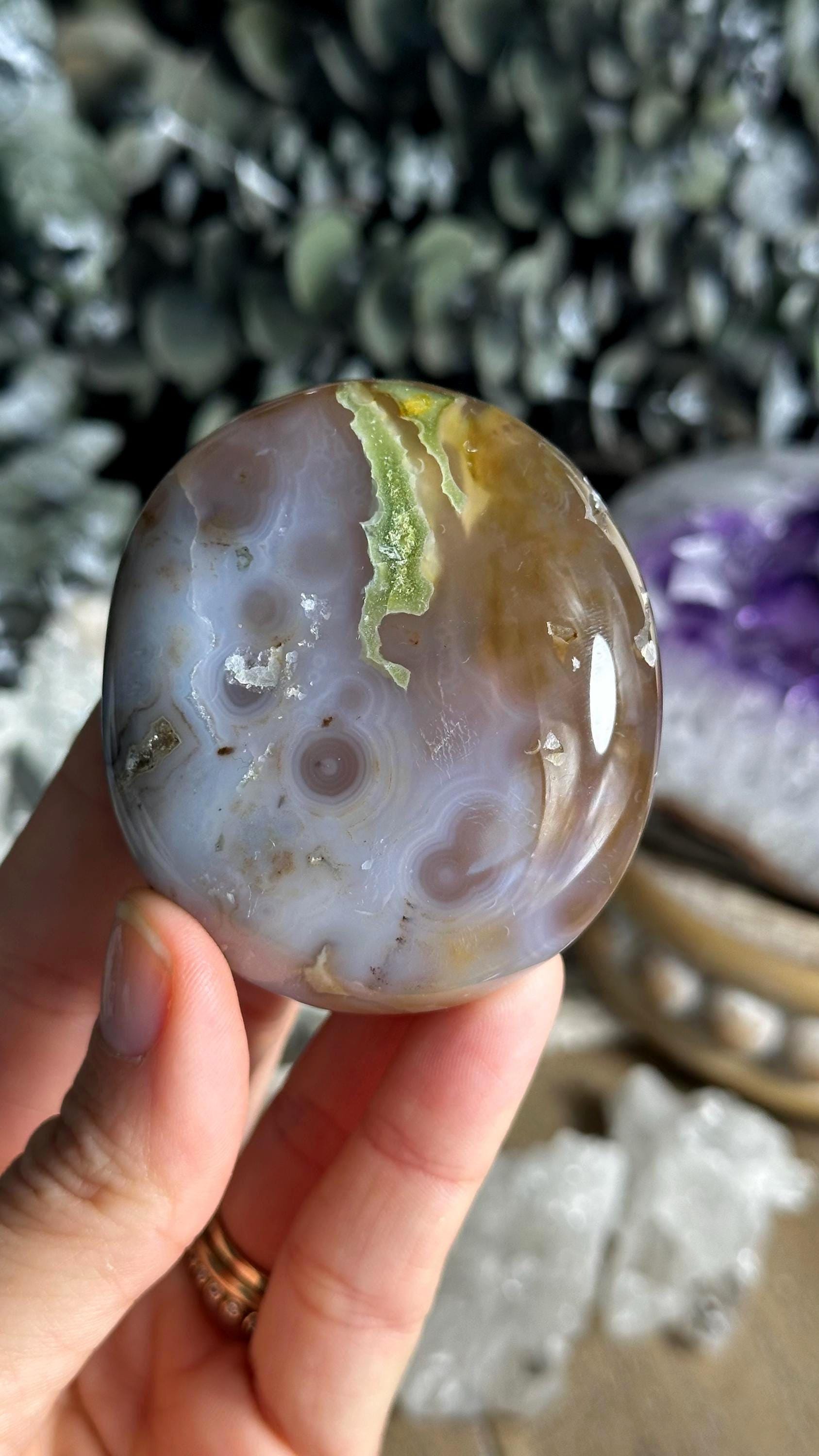 8th Vein Jelly Ocean Jasper Palmstone, Marovato, Jelly Oj