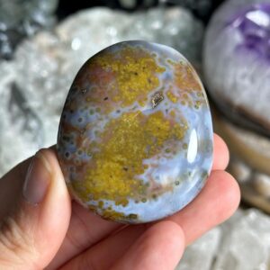 8th Vein Jelly Ocean Jasper Palmstone, Marovato, Jelly Oj