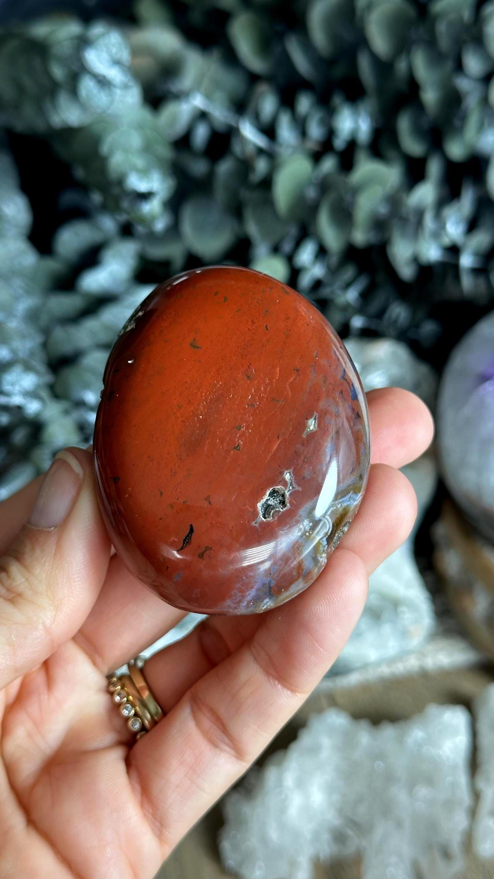 8th Vein Red Ocean Jasper Palmstone, Marovato, Jelly Oj