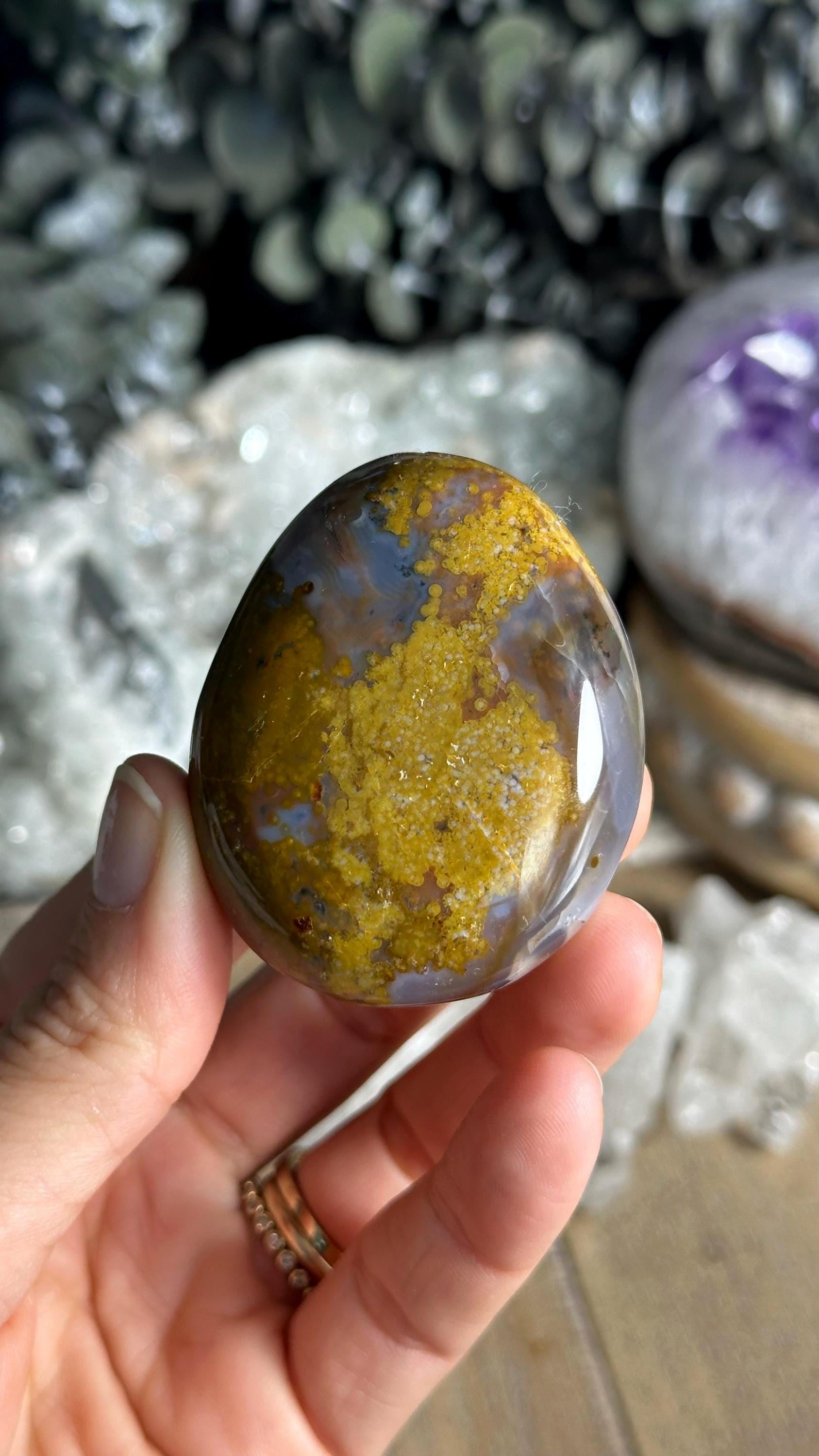8th Vein Jelly Ocean Jasper Palmstone, Marovato, Jelly Oj