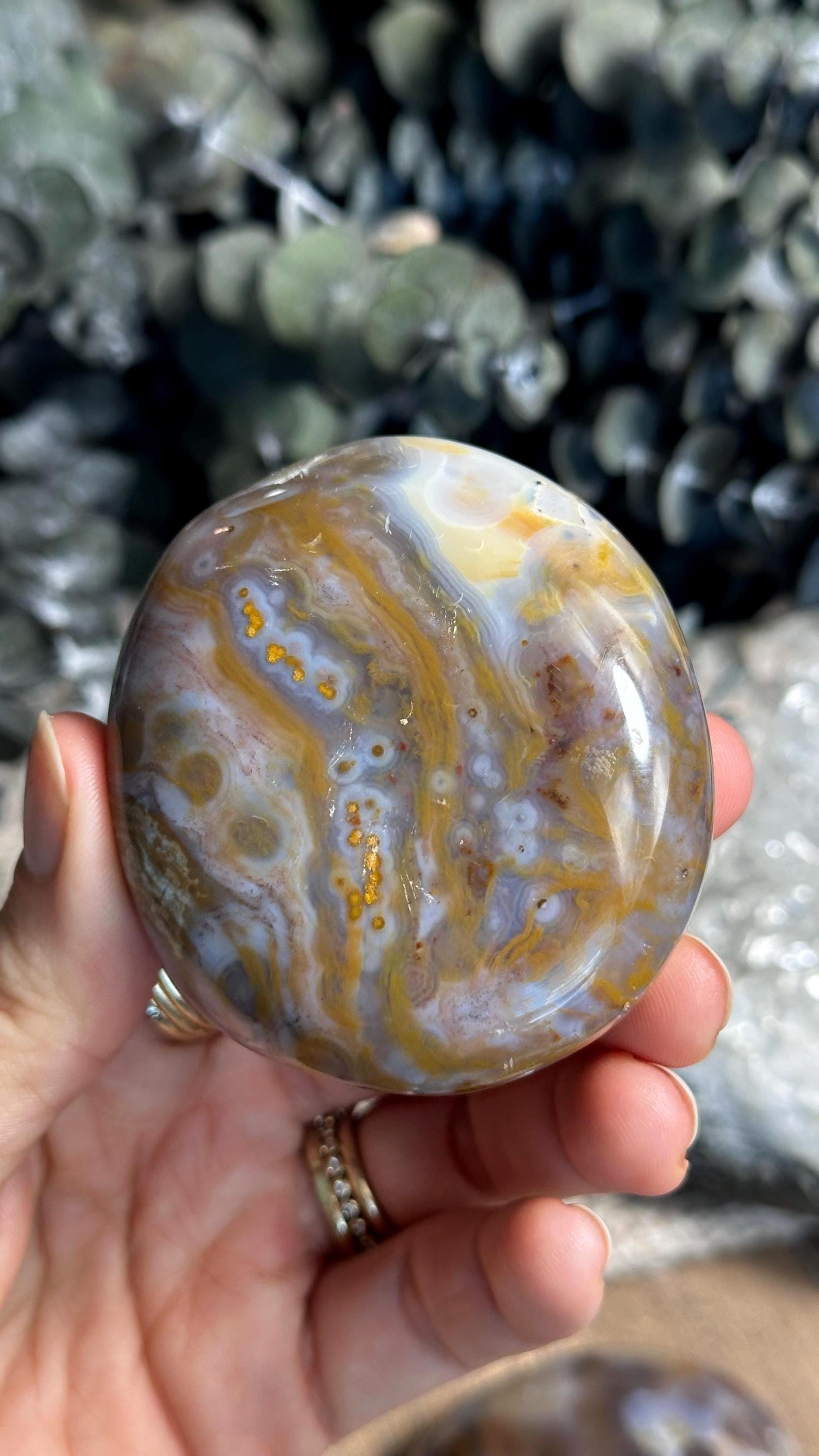 8th Vein Jelly Ocean Jasper Palmstone, Marovato, Jelly Oj