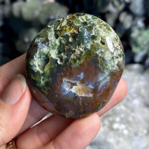 Green 8th Vein Jelly Ocean Jasper Palmstone, Marovato, Jelly Oj