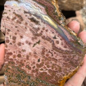 Ocean Jasper Lapidary Slab natural stone not polished for cabbing