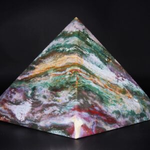 Large Ocean Jasper Pyramid: Reiki Charged Crystal Decor (7.5 Inches, 5.8 kg.) Large Ocean Jasper Pyramid: Reiki Charged Crystal Decor (7.5 Inches, 5.8 kg.)