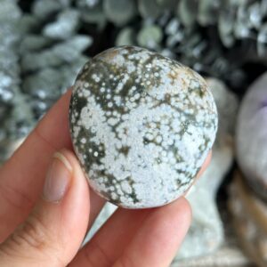 Ocean Jasper Palm Stone: Old Stock, 2"
