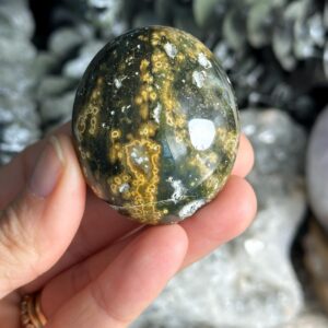 Ocean Jasper Palm Stone: Old Stock Crystal