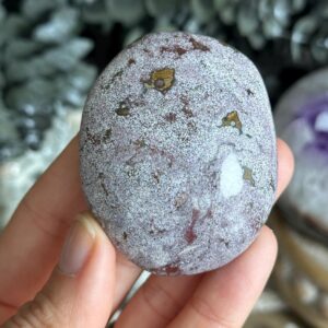 Ocean Jasper Palm Stone: Old Stock Crystal (86g, 2 1/4")