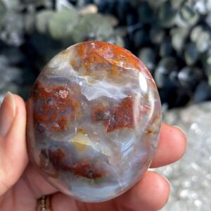 Red And Blue 8th Vein Jelly Ocean Jasper Palmstone, Marovato, Jelly Oj, Red And Blue