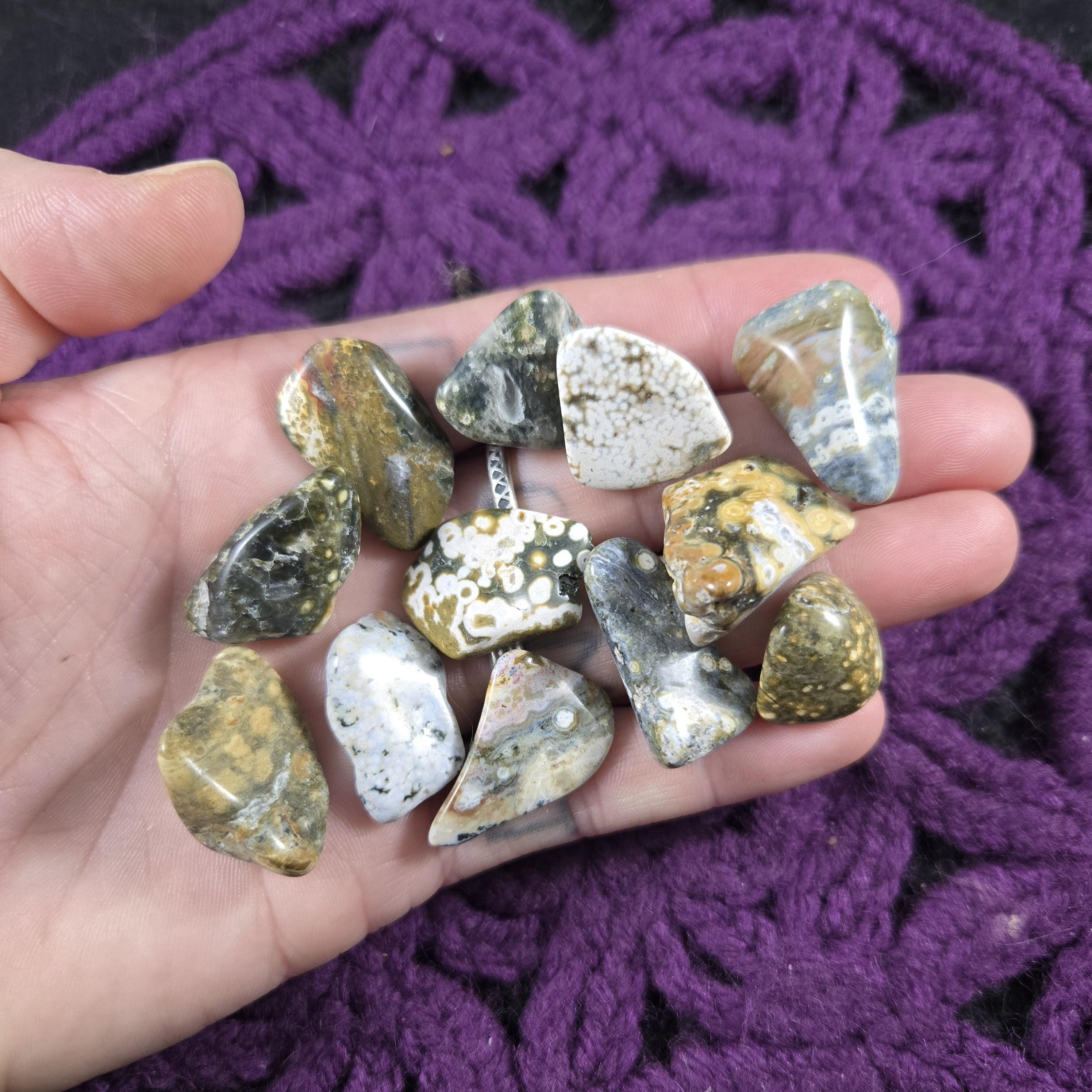 12 Ocean Jasper Tumbled Small Stones Green White Crystal Pocket Stone Gridding Crystals Unique Orbicular A+ Bulk Wholesale Madagascar 12 Ocean Jasper Tumbled Small Stones Green White Crystal Pocket Stone Gridding Crystals Unique Orbicular A+ Bulk Wholesale Madagascar