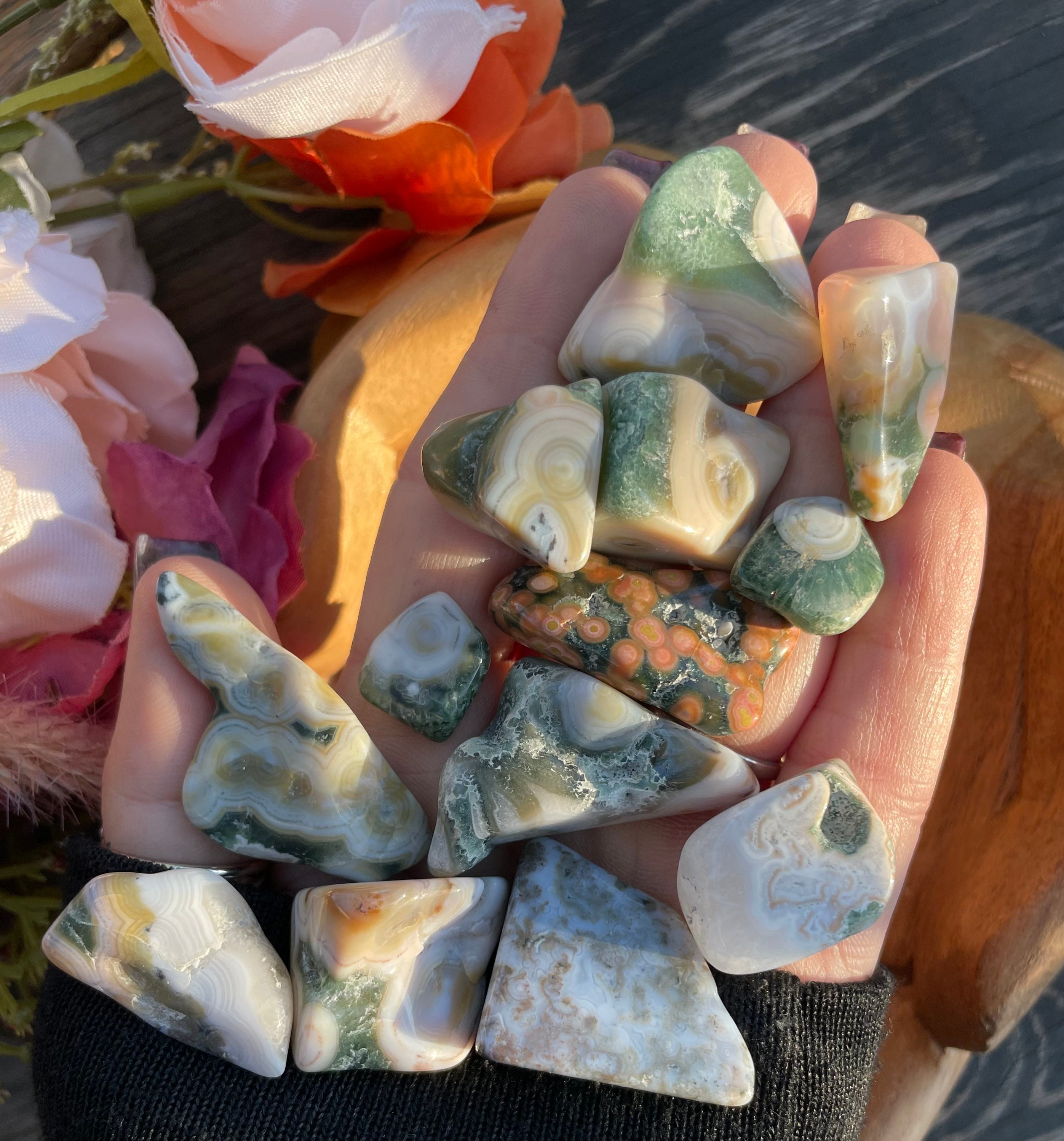 8th Vein Ocean Jasper Tumble, Ocean Jasper Tumble, Qty. 1 8th Vein Ocean Jasper Tumble, Ocean Jasper Tumble, Qty. 1
