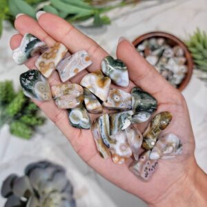 8th Vein Ocean Jasper Tumble | Xs-l | - No. 410 (polished Colorful Crystal Pocket Stone, Joy)