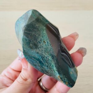 Ocean Jasper Crystal Flame (110g) Ocean Jasper Crystal Flame Point, Tumbled High Quality Natural Ocean Jasper Crystal Carving Gemstone