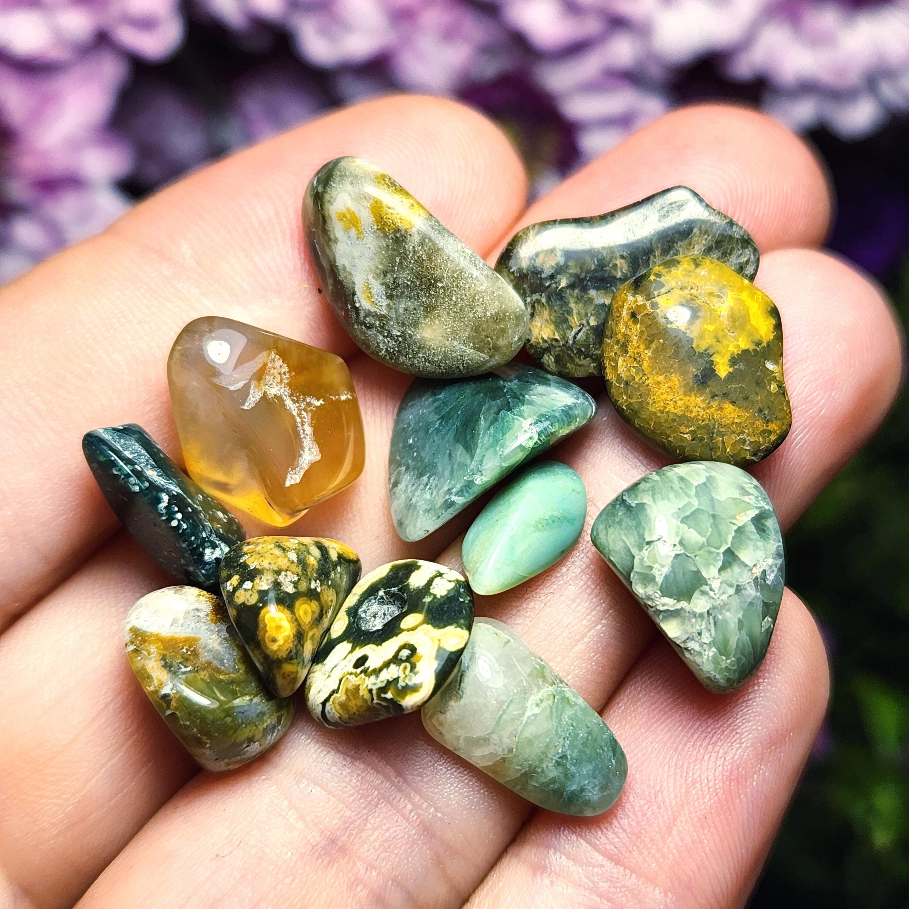 Tumbled Ocean Jasper Lot: Polished Crystals (10g) Tumbled Ocean Jasper Lot: Polished Crystals (10g)