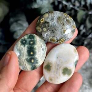 Tumbled Ocean Jasper Stone, 7th Vein Marovato Chakra Stone