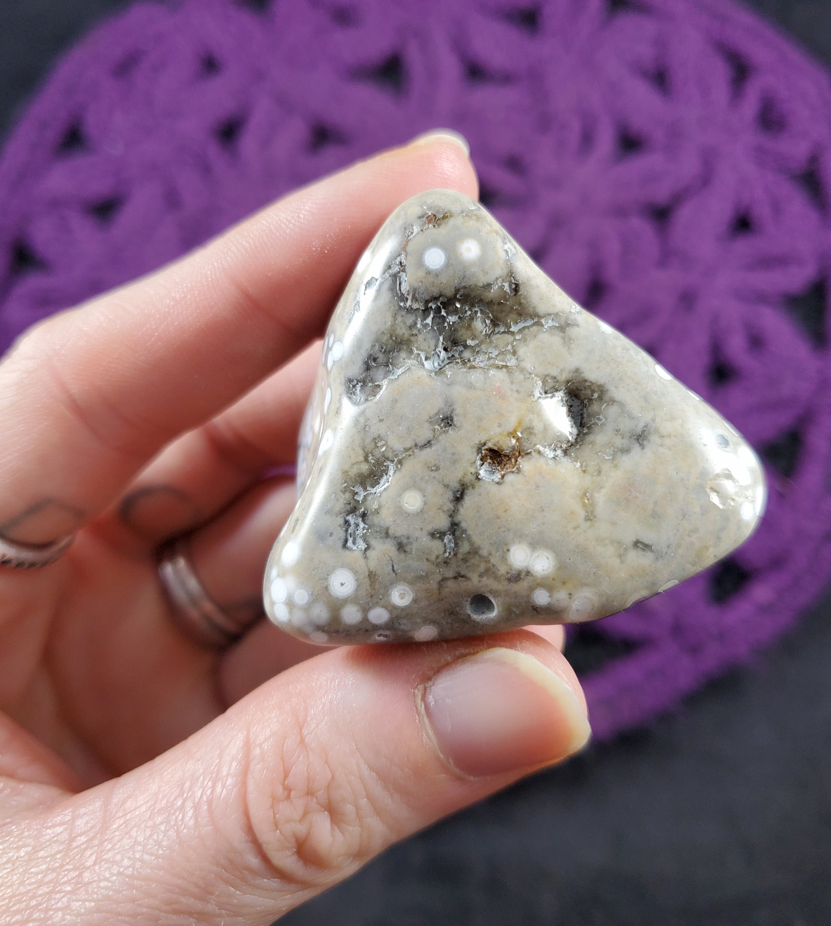 Ocean Jasper Tumbled Stone Gallet Crystal Pocket Stones Crystals Unique Orbicular A+ High Quality Madagascar