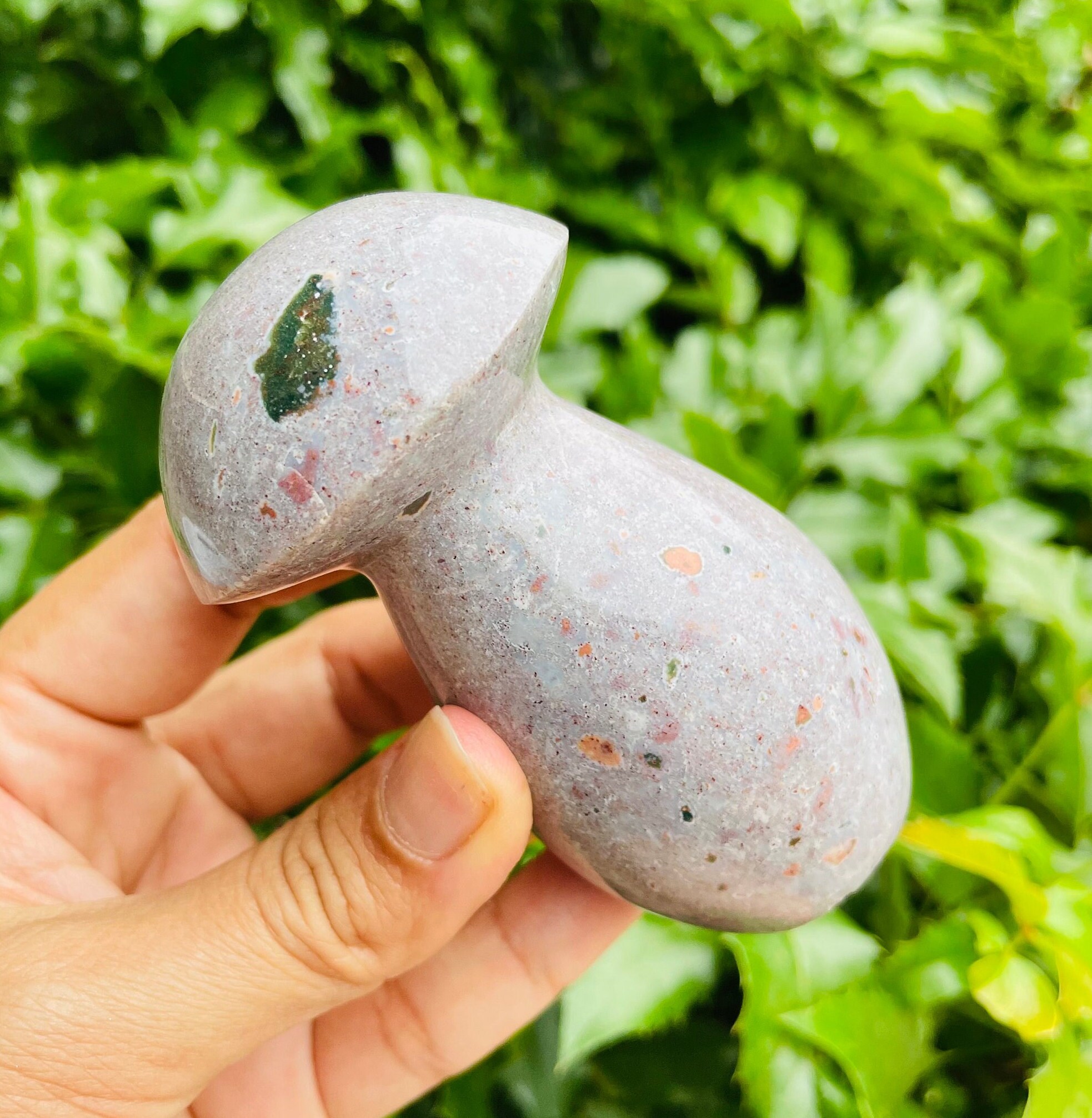 Xl Ocean Jasper Mushroom Crystal: Tumbled Gemstone (266.1g)