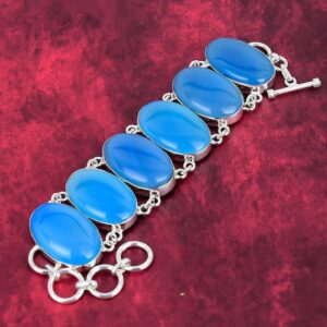 Blue Onyx Bracelet, 925 Sterling Silver Jewelry Bracelet, Adjustable Bracelet, Gemstone Bracelet, Handmade Jewelry, New Year Gifts. Blue Onyx Bracelet, 925 Sterling Silver Jewelry Bracelet, Adjustable Bracelet, Gemstone Bracelet, Handmade Jewelry, New Year Gifts.