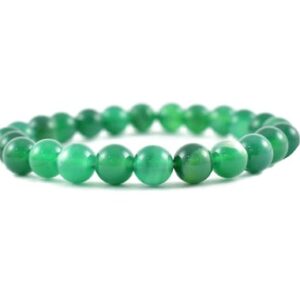 GREEN ONYX Round Beaded Bracelet – Healing Crystals, Gemstone Bracelet GREEN ONYX Round Beaded Bracelet – Healing Crystals, Gemstone Bracelet