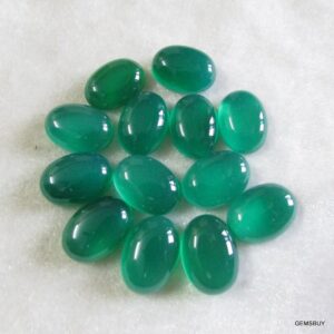 Aaa Green Onyx Cabochon: 12x16mm Oval Loose Gemstone