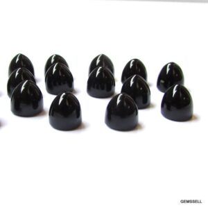 Black Onyx Bullet Cabochon, Aaa Grade, 5x5mm (1 Piece)