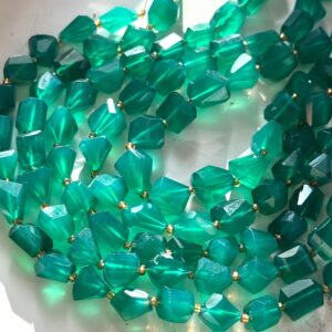 1/2 Strand Of Green Onyx Nuggets