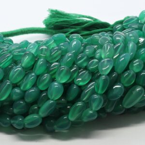Aaa Natural Green Onyx Smooth Uneven Shape Nuggets Beads, 6-8 Mm Onyx Tumble Beads, 18 Inch+ Fish Lock Green Onyx Nuggets Necklace Beads