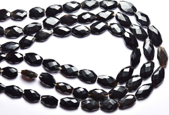 Black Onyx Nugget Beads - 14 Inches - Natural Faceted Black Onyx Nuggets Stone - Size Is 6x8-7x12 Mm #1554 Black Onyx Nugget Beads - 14 Inches - Natural Faceted Black Onyx Nuggets Stone - Size Is 6x8-7x12 Mm #1554