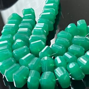 Green Onyx Colored Chalcedony Nuggets