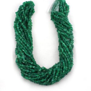 Pack Of 5 Strands- Quantity Pack- Green Onyx Uncut Chips Beads, Onyx Irregular Shape Gemstone Nuggets Chips Beads