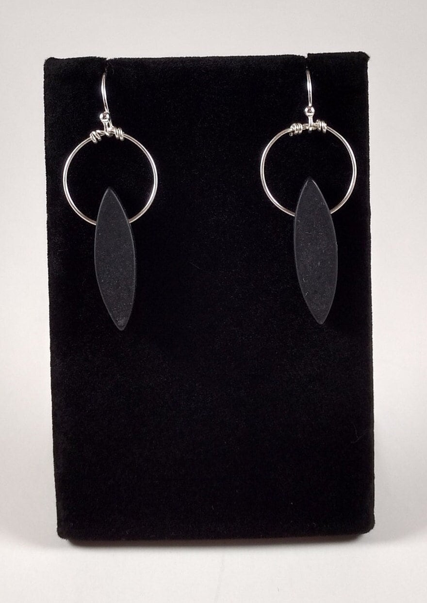 Black Onyx And Sterling Silver Earrings Handmade By Chris Hay Black Onyx And Sterling Silver Earrings Handmade By Chris Hay