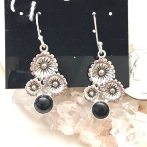 Daisy Black Onyx Earrings